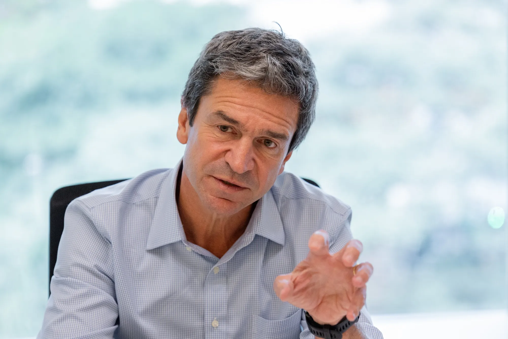 Ernesto Pousada during an interview in Sao Paulo, on March 1.