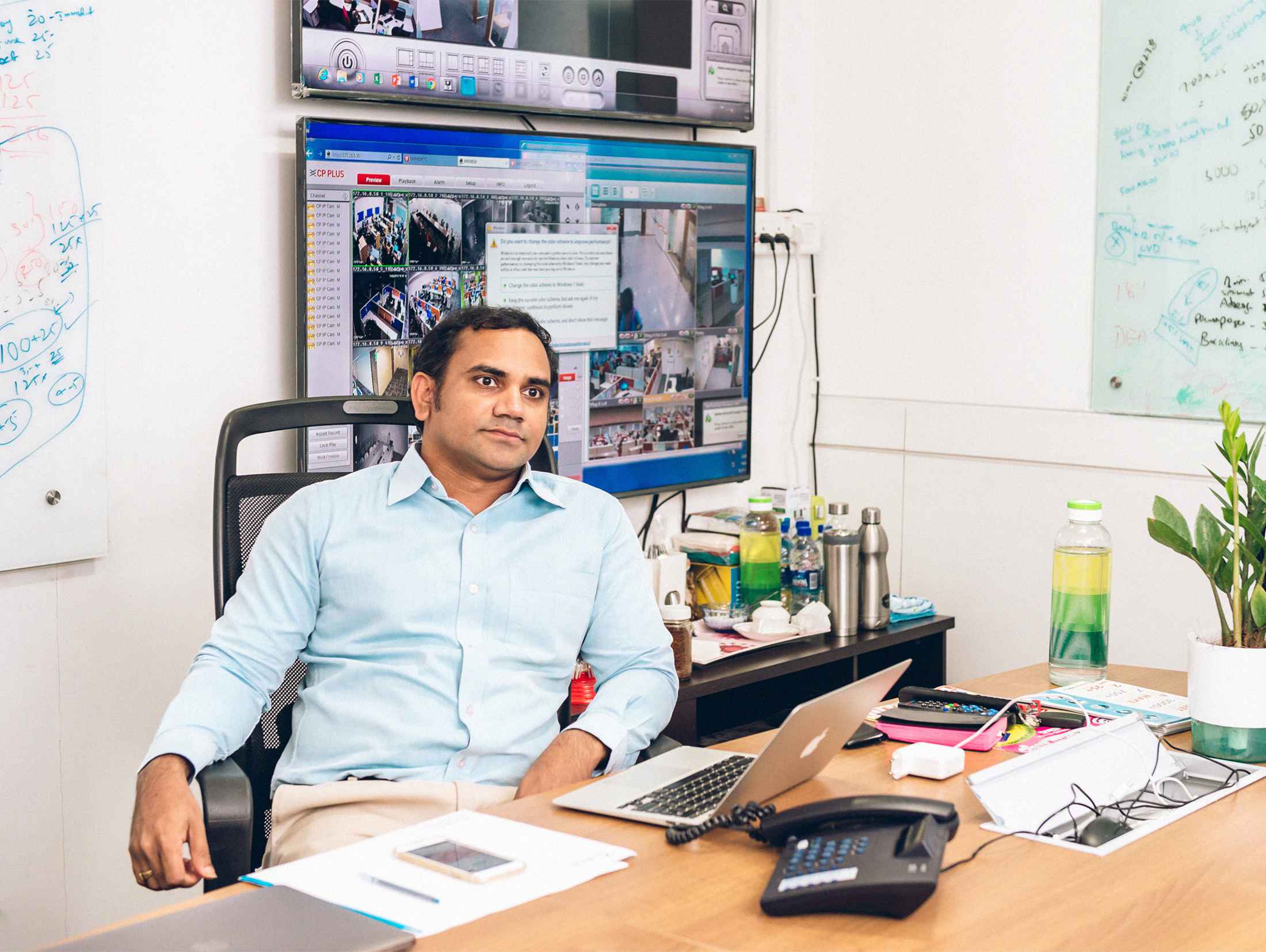 Gedela, Omics’s founder, in his office in Hyderabad, India.