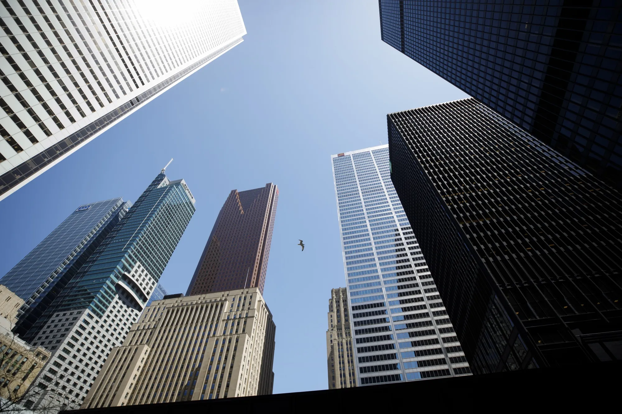 The financial district of Toronto.