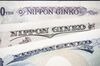 Japanese yen banknotes of various denominations are arranged for a photograph in Tokyo, Japan on Sunday April 14, 2019. U.S. Treasury Secretary Steven Mnuchin said he wanted a currency clause in a trade deal with Japan to prevent deliberate manipulation of the yen to bolster exports, Japanese public broadcaster NHK said.