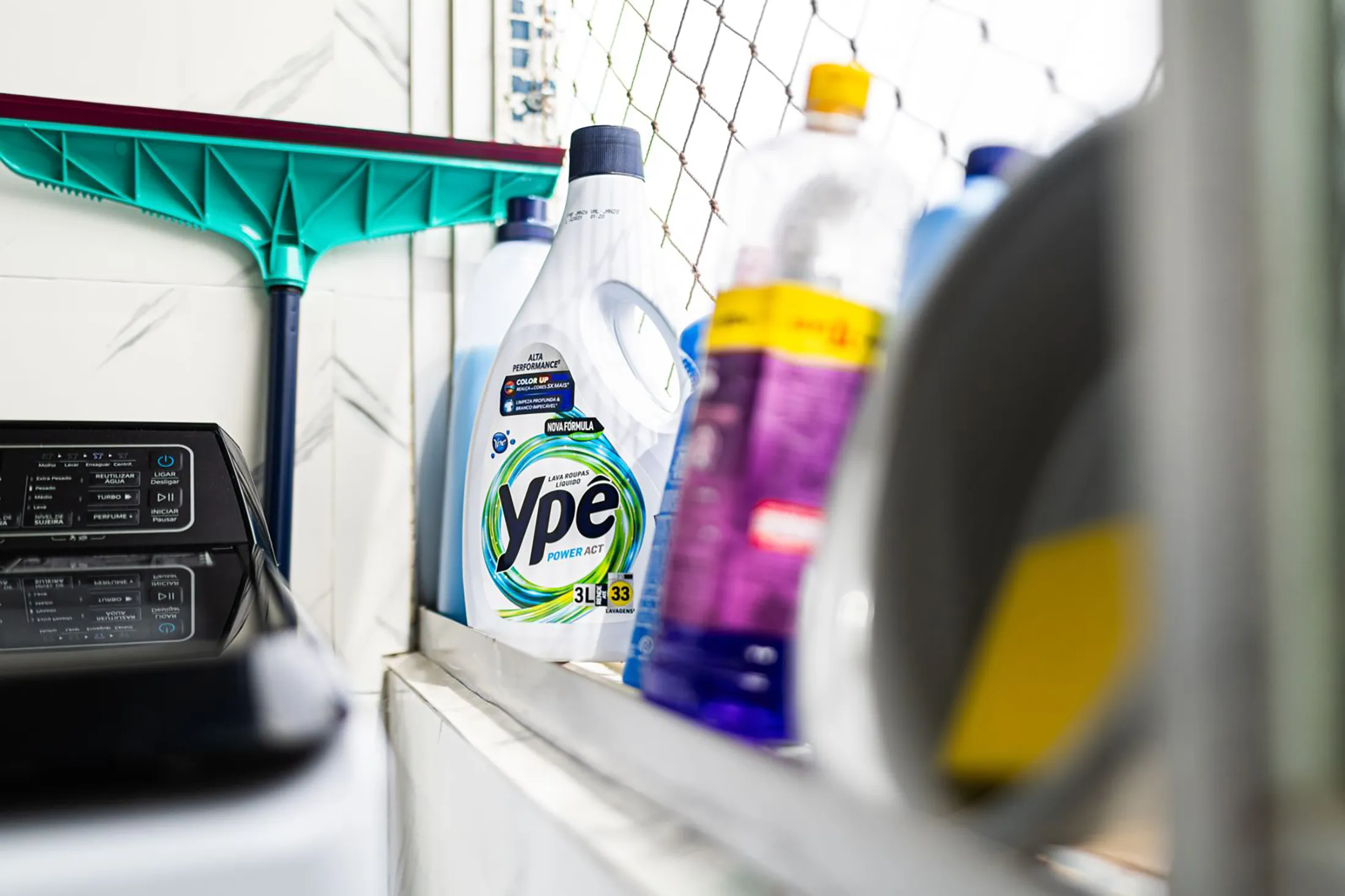Ype brand laundry detergent at a home in Brasilia.