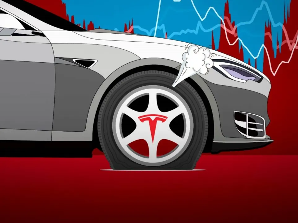 IMAGE_TESLA_DEFLATED_TIRE_LOSING_AIR