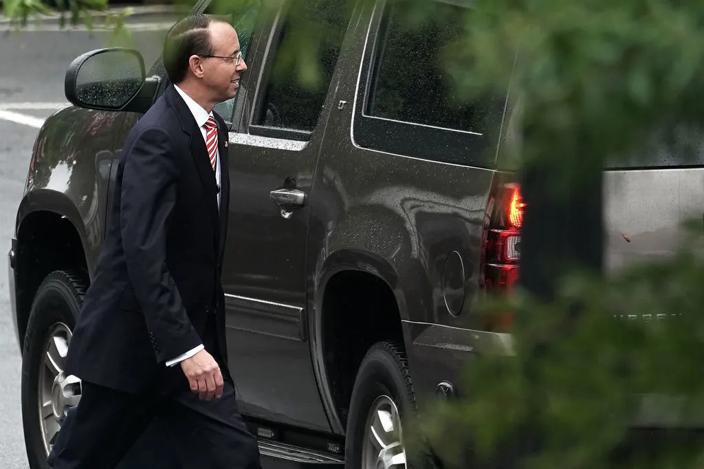 Rosenstein’s quick trip to the White House.