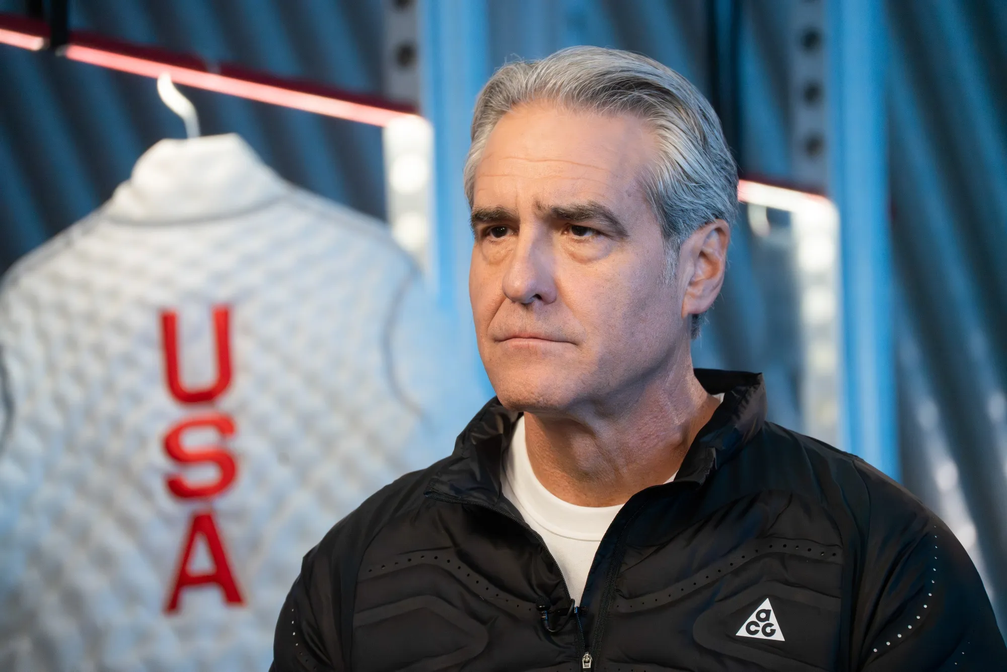 Elliott Hill during a Bloomberg Television interview in Milan in February.