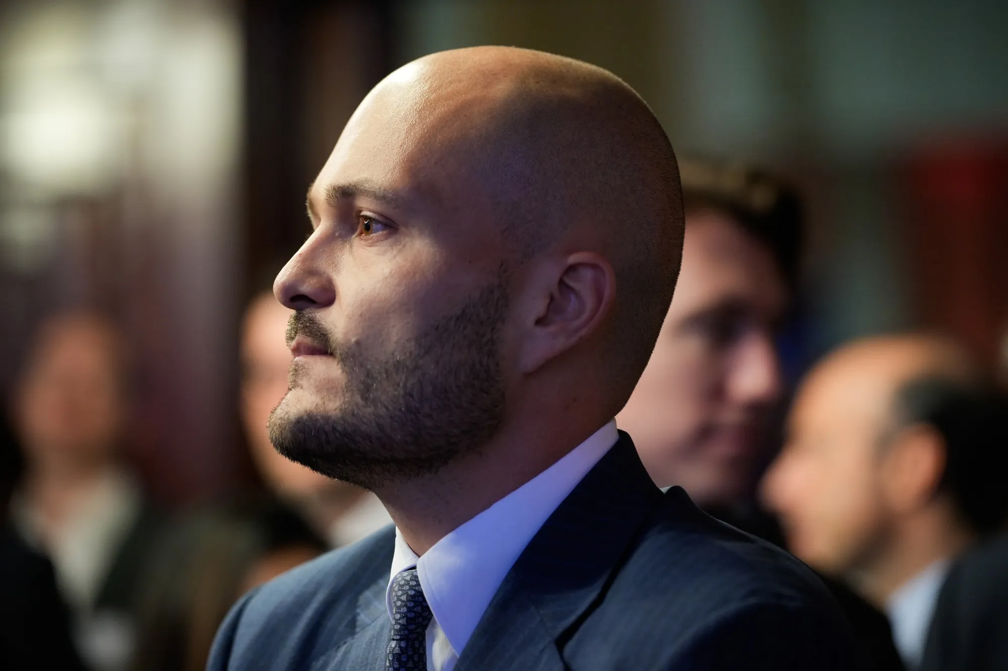 Michal Strnad during Czechoslovak Group's listing ceremony at Euronext Amsterdam in Amsterdam, Netherlands, on Jan. 23.