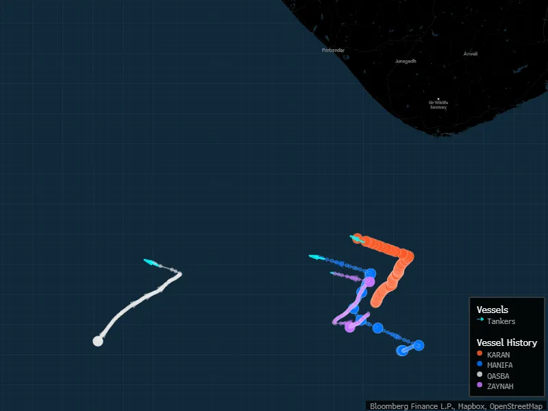 Bahri ships turn toward Gulf of Oman