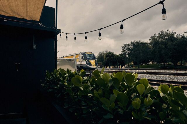 The Brightline express train en route to West Palm Beach. Florida on Jan. 10, 2020.