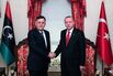 President of Turkey Erdogan meets Fayez Al-Sarraj