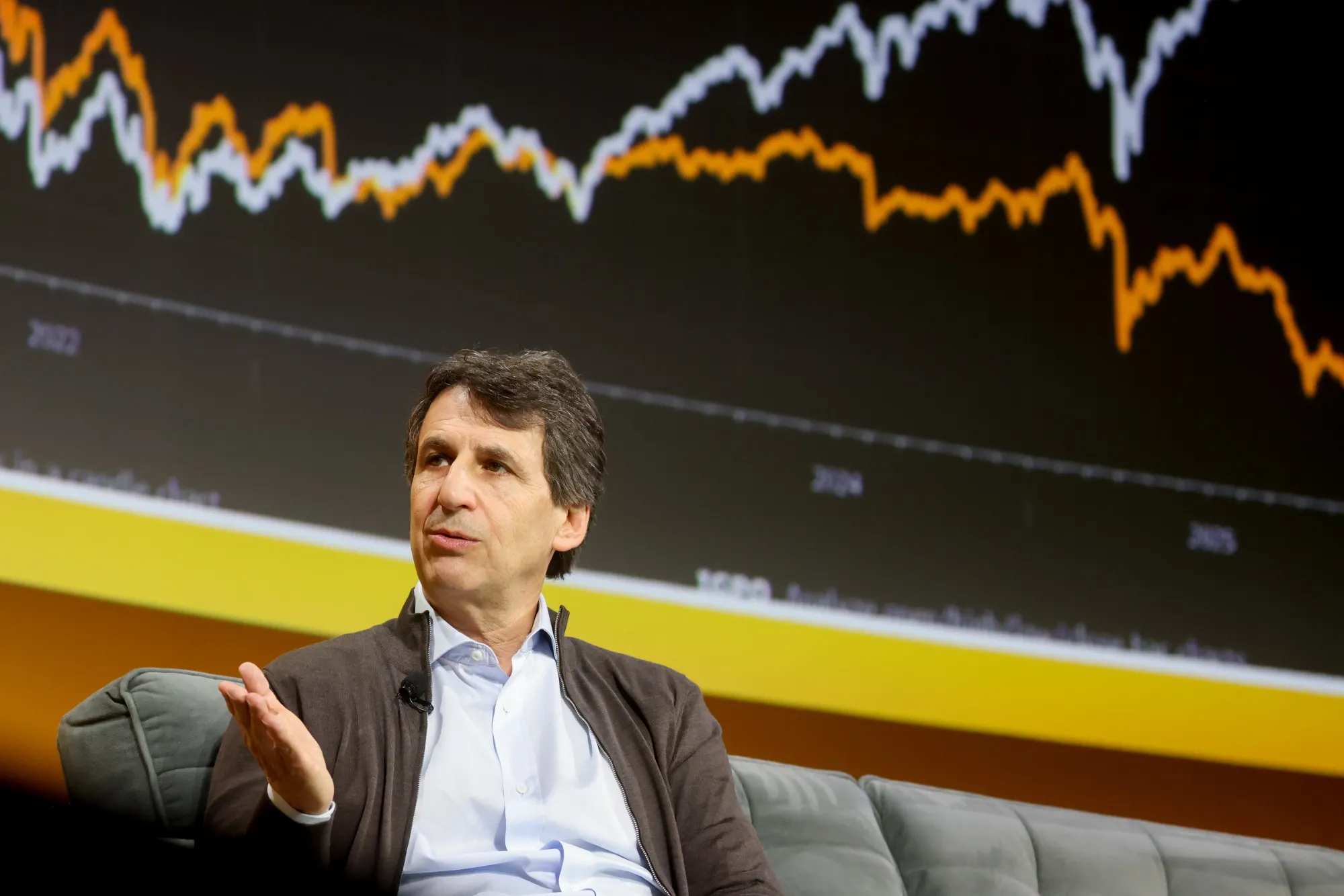 Marc Rowan, chief executive officer of Apollo Global Management, speaks during the Bloomberg Invest event in New York