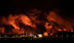 Flames and smoke rise from a fuel depot in Matanzas, Cuba on August 8.