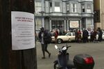 Millions of people are evicted in the United States each year. Here, people in San Francisco's Mission District posted flyers decrying evictions in 2014.