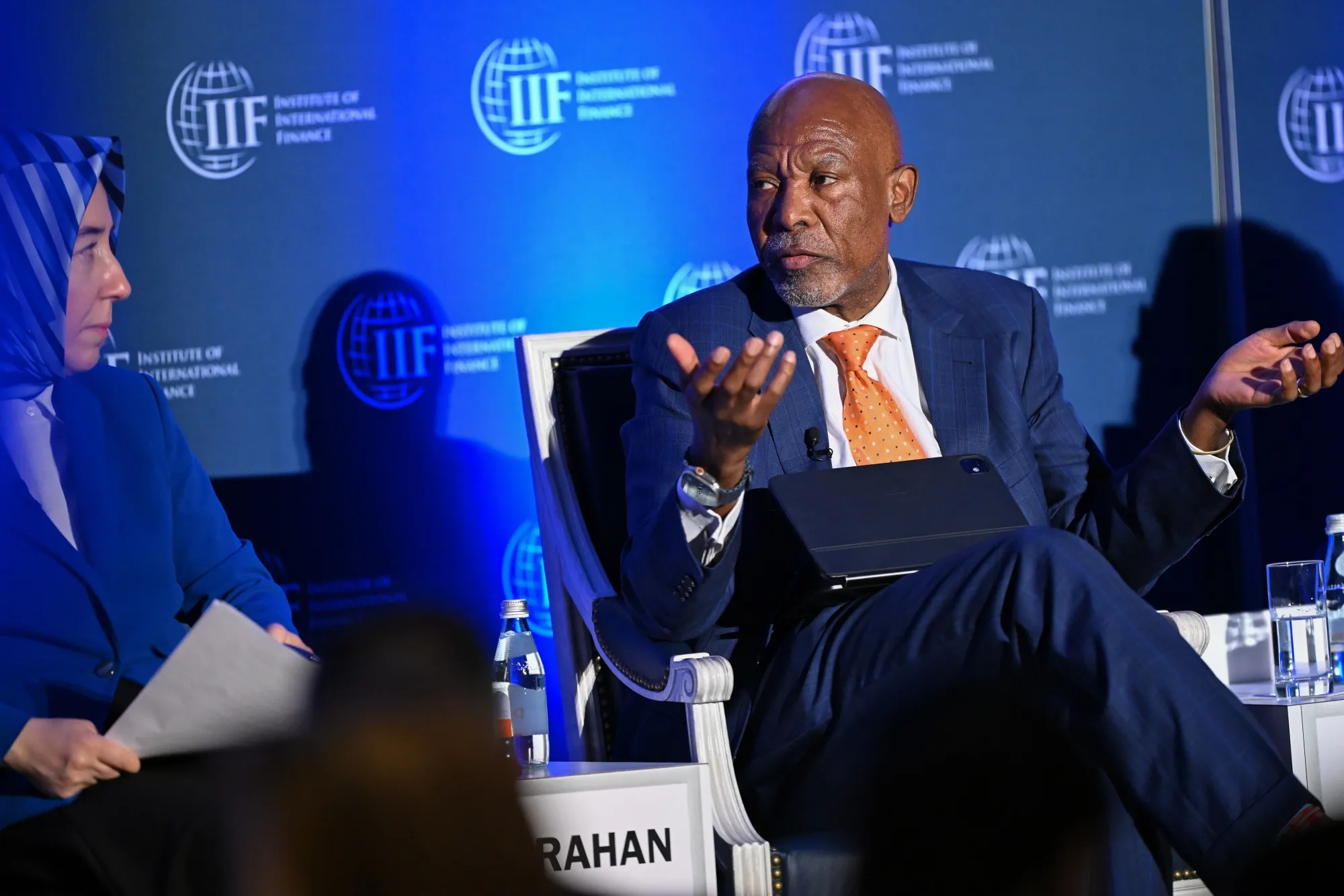 Lesetja Kganyago at the IMF and World Bank Spring meetings in Washington, DC, on April 15.