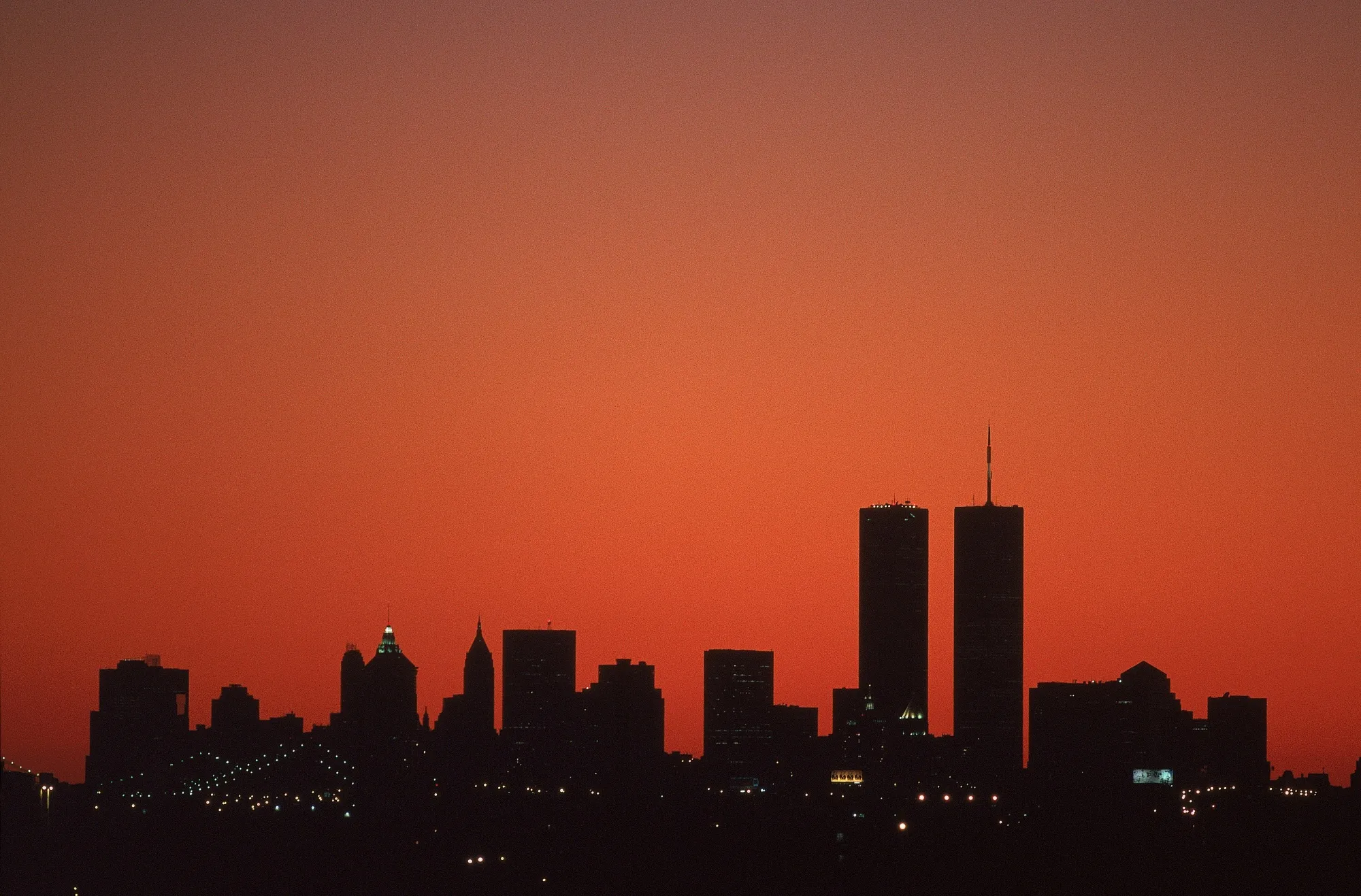The former New York City skyline.