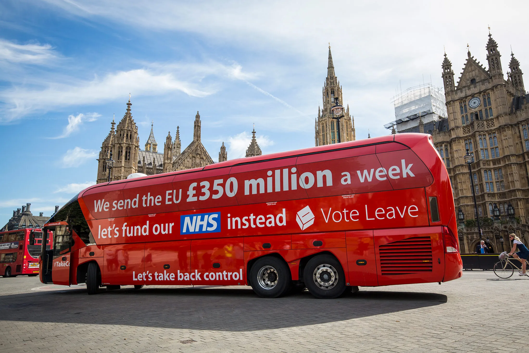 The 'Brexit bus' in London in July 2016.
