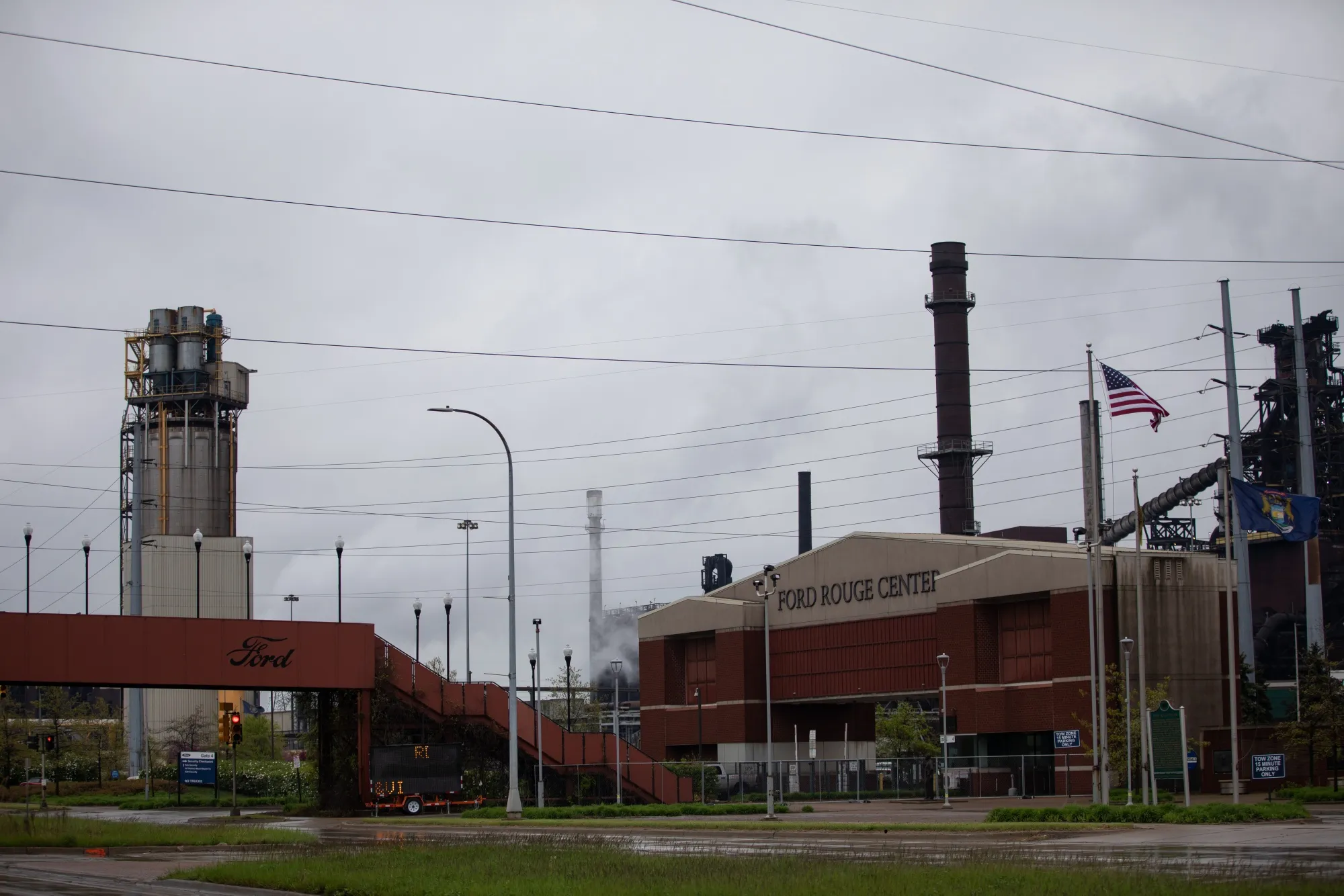 The Ford Motor Co. Rouge assembly plant stands in Dearborn, Michigan on&nbsp;May 18.&nbsp;