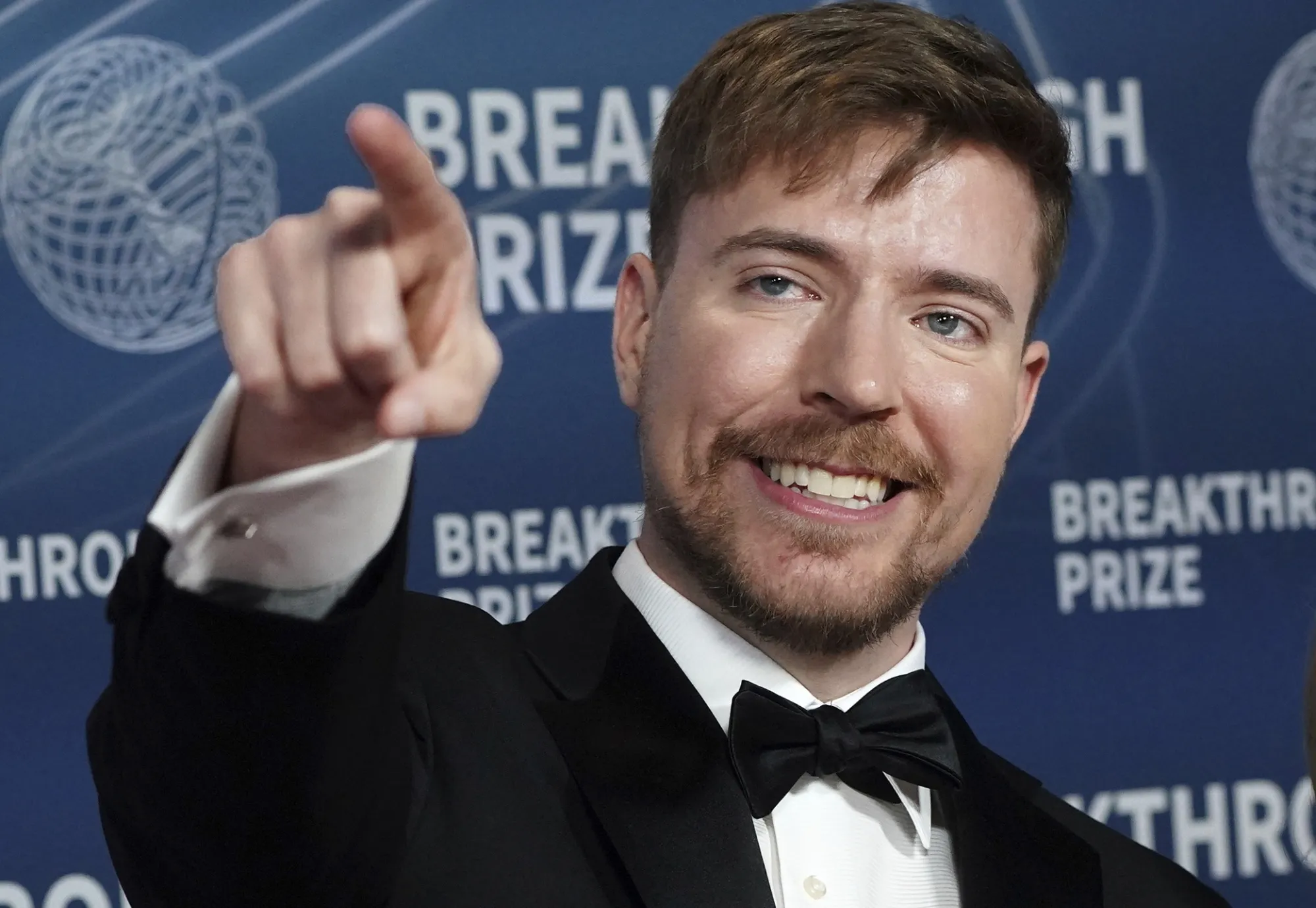 Jimmy Donaldson, who goes by the online alias MrBeast, on April 5, 2025, in Los Angeles. (Photo by Jordan Strauss/Invision/AP)