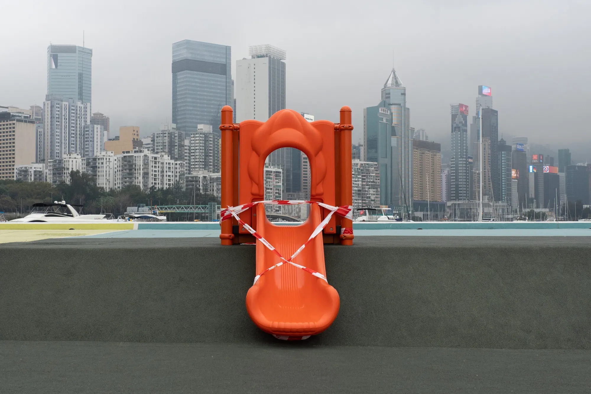 A closed-off playground during Covid.
