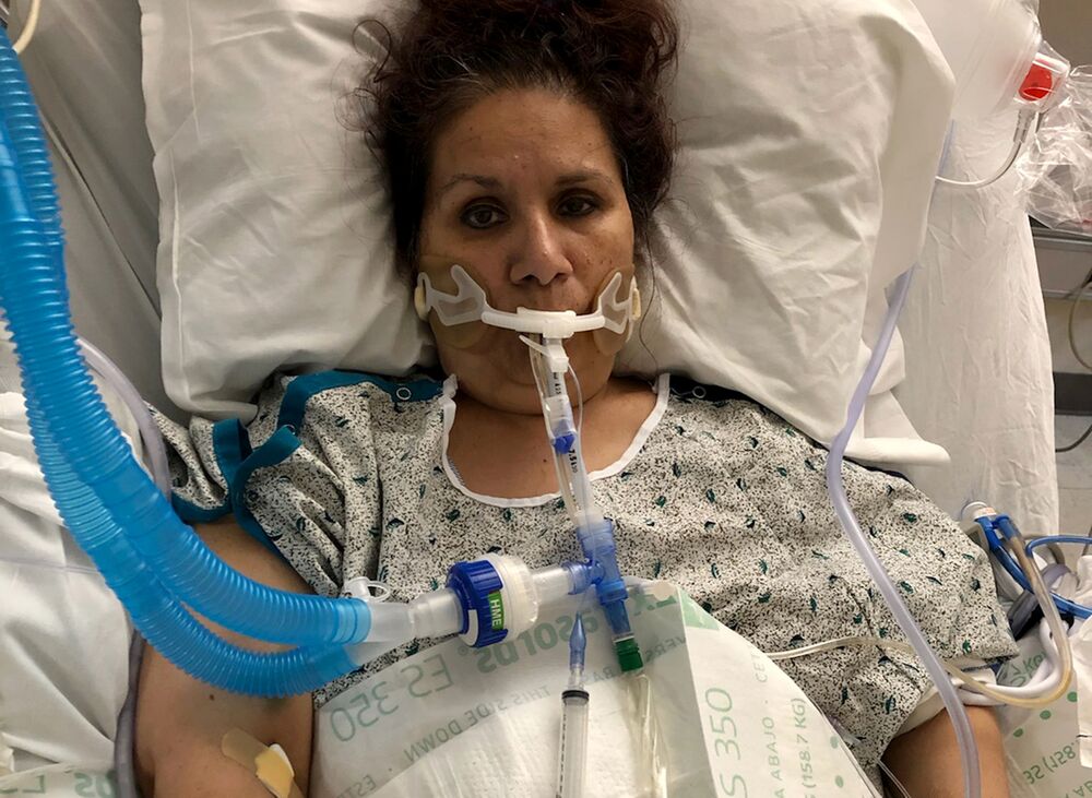 Diana Aguilar, 55, spent 10 days on a ventilator fighting for her life in Somerset hospital, New Jersey.