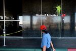 A Bank of America branch in Oakland, vandalized during an Occupy protest in November 2011