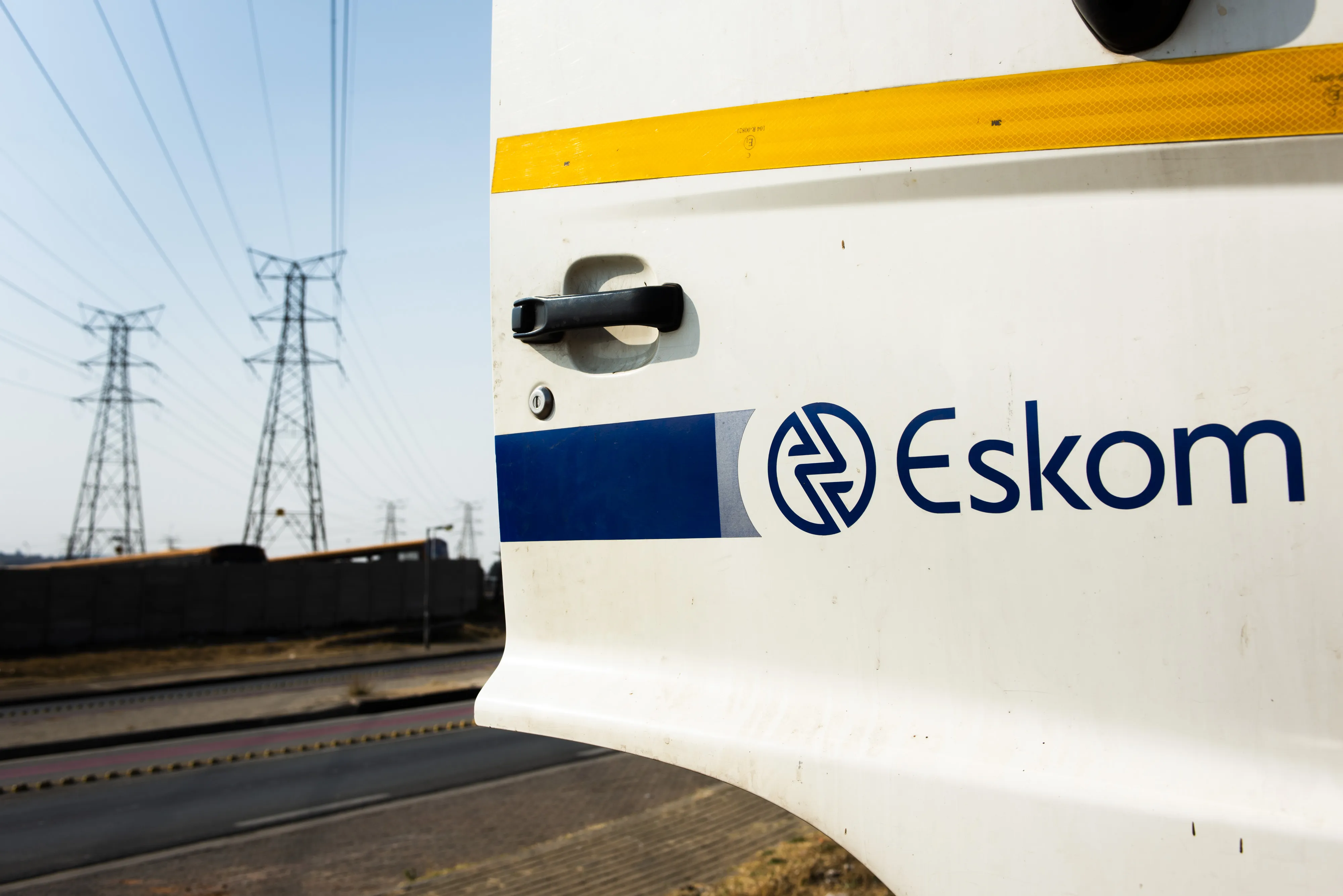 An Eskom maintenance truck in Soweto, South Africa.