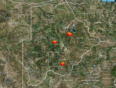 MAP: Botswana Diamond Mines