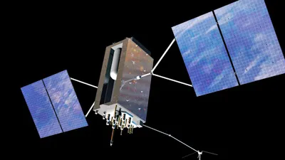 An artist's rendering of the GPS III satellite.&nbsp;