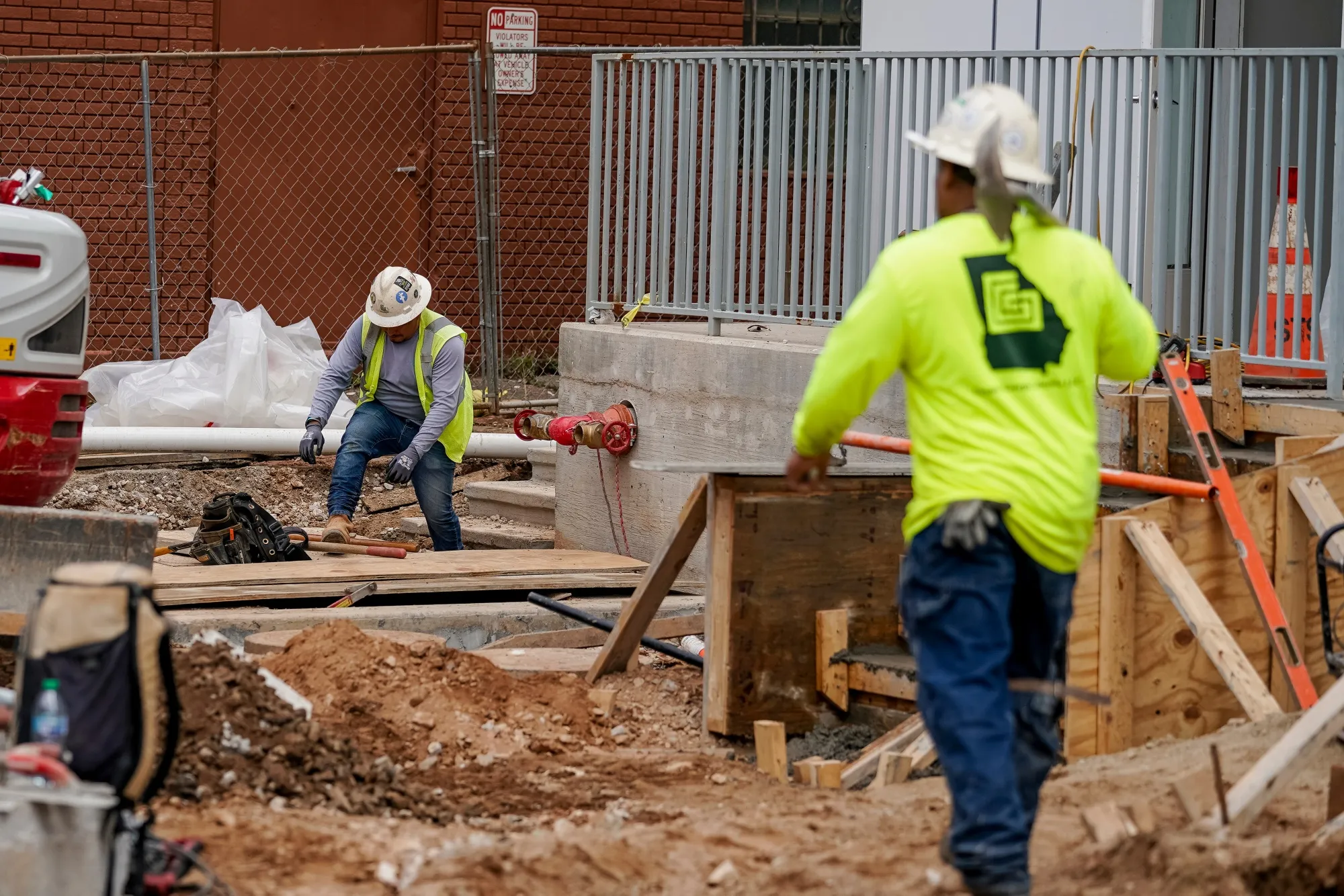 Shelter inflation is slow to fall. Above: Apartments under construction in Atlanta.