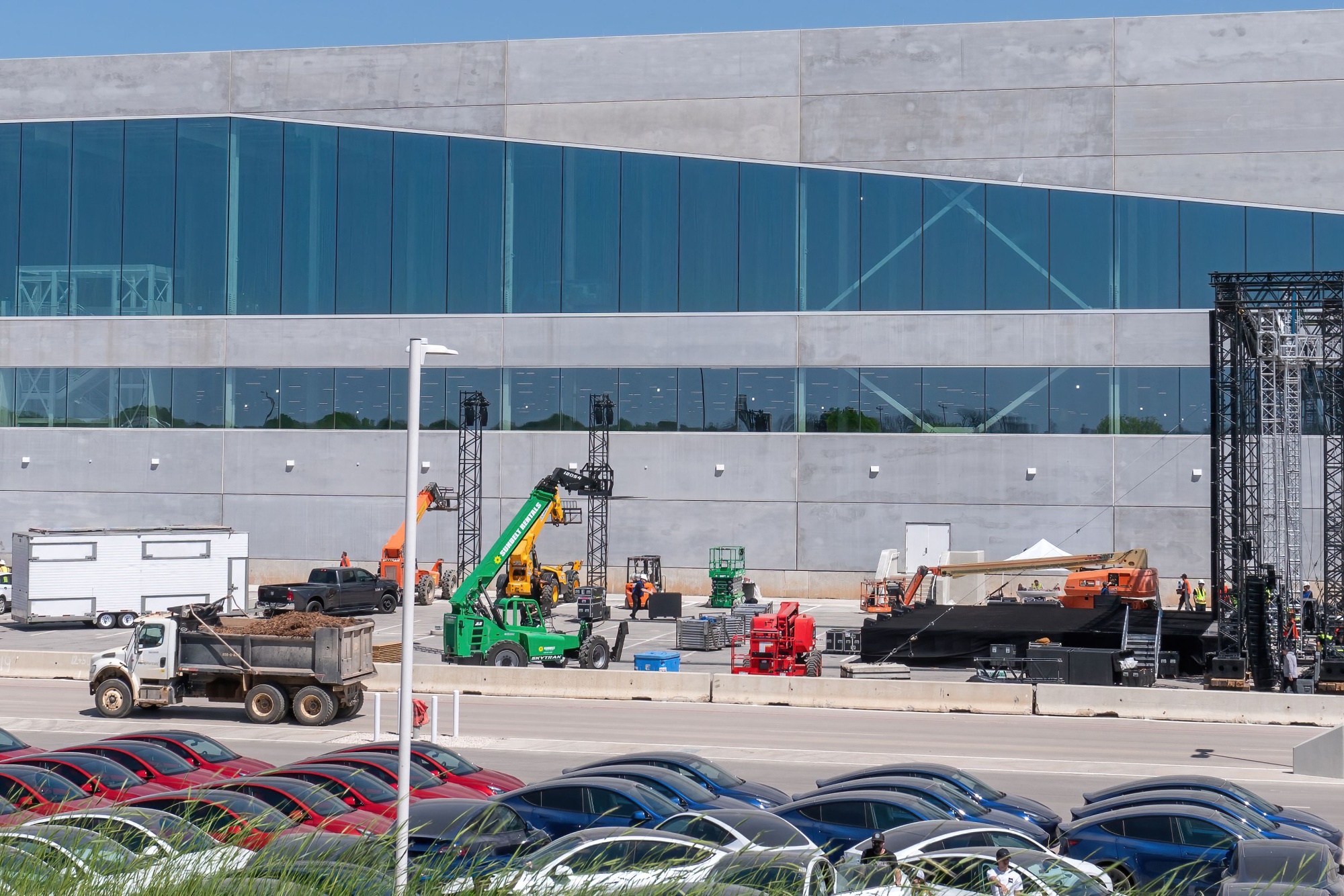 The new Tesla Giga Texas manufacturing facility on April 6.