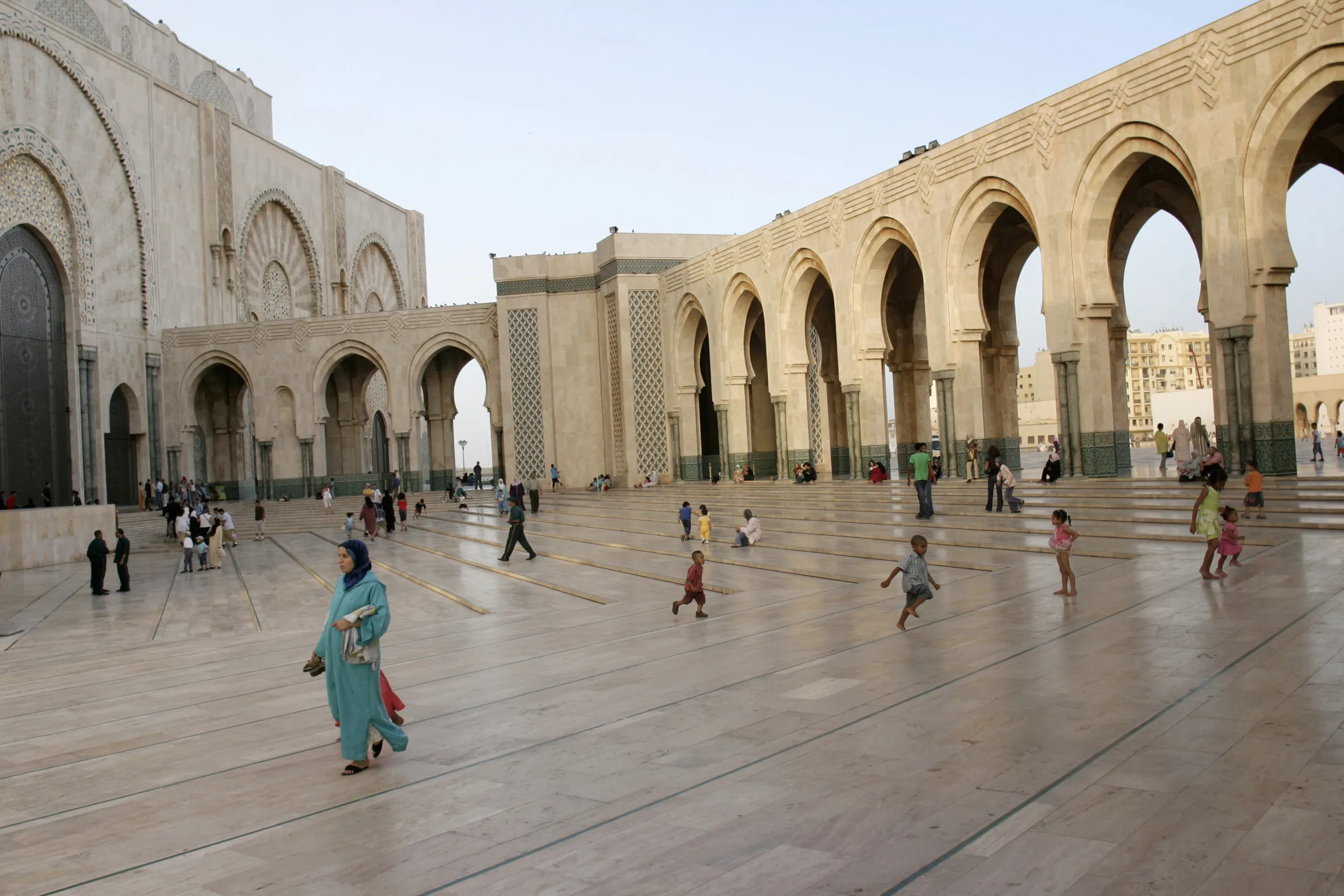 The Hassan II Mosque esplanade&nbsp;in Casablanca, Morocco.