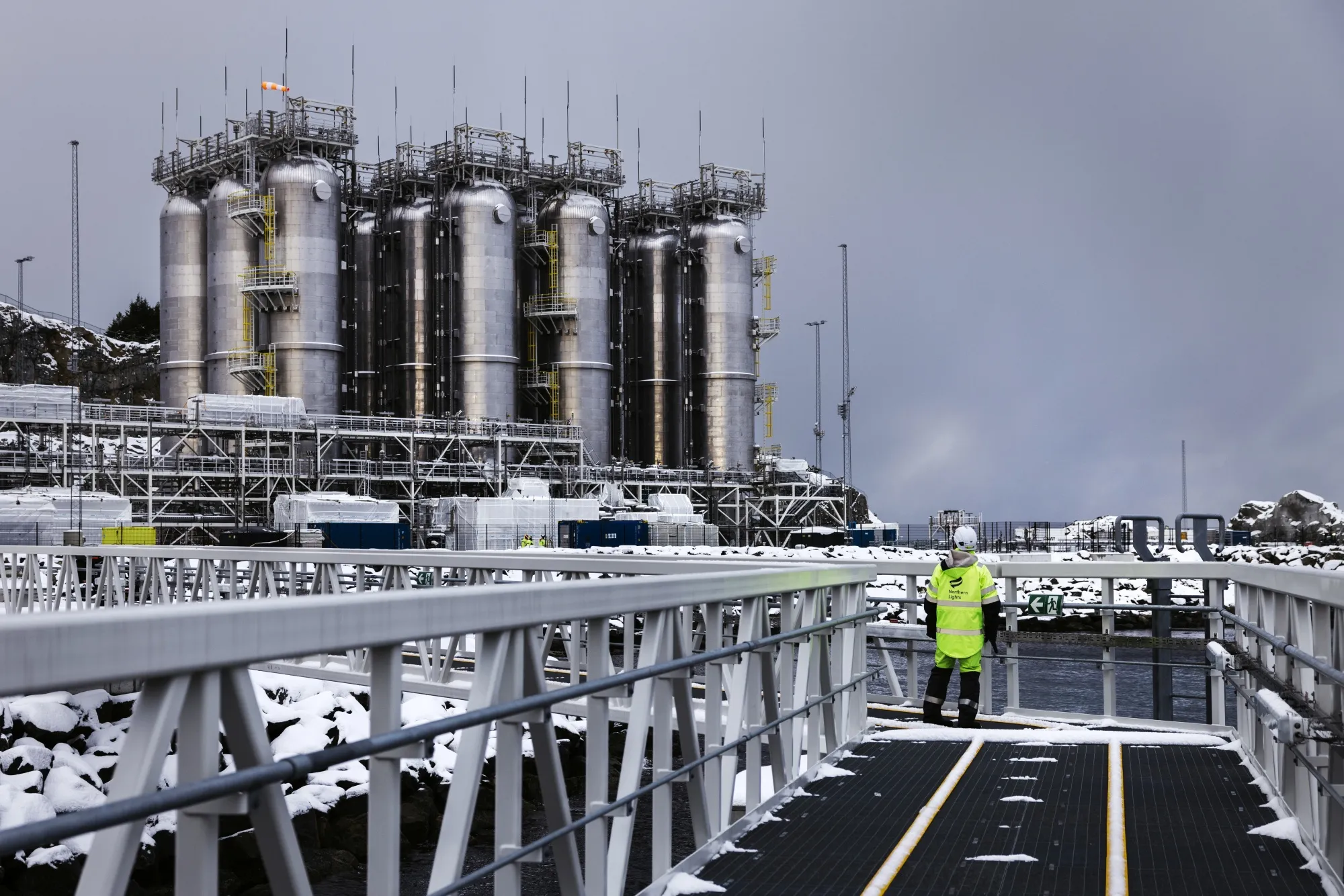The Northern Lights carbon capture and storage project, controlled by Equinor ASA, Shell Plc and TotalEnergies SE, in&nbsp;Blomoyna, Norway.