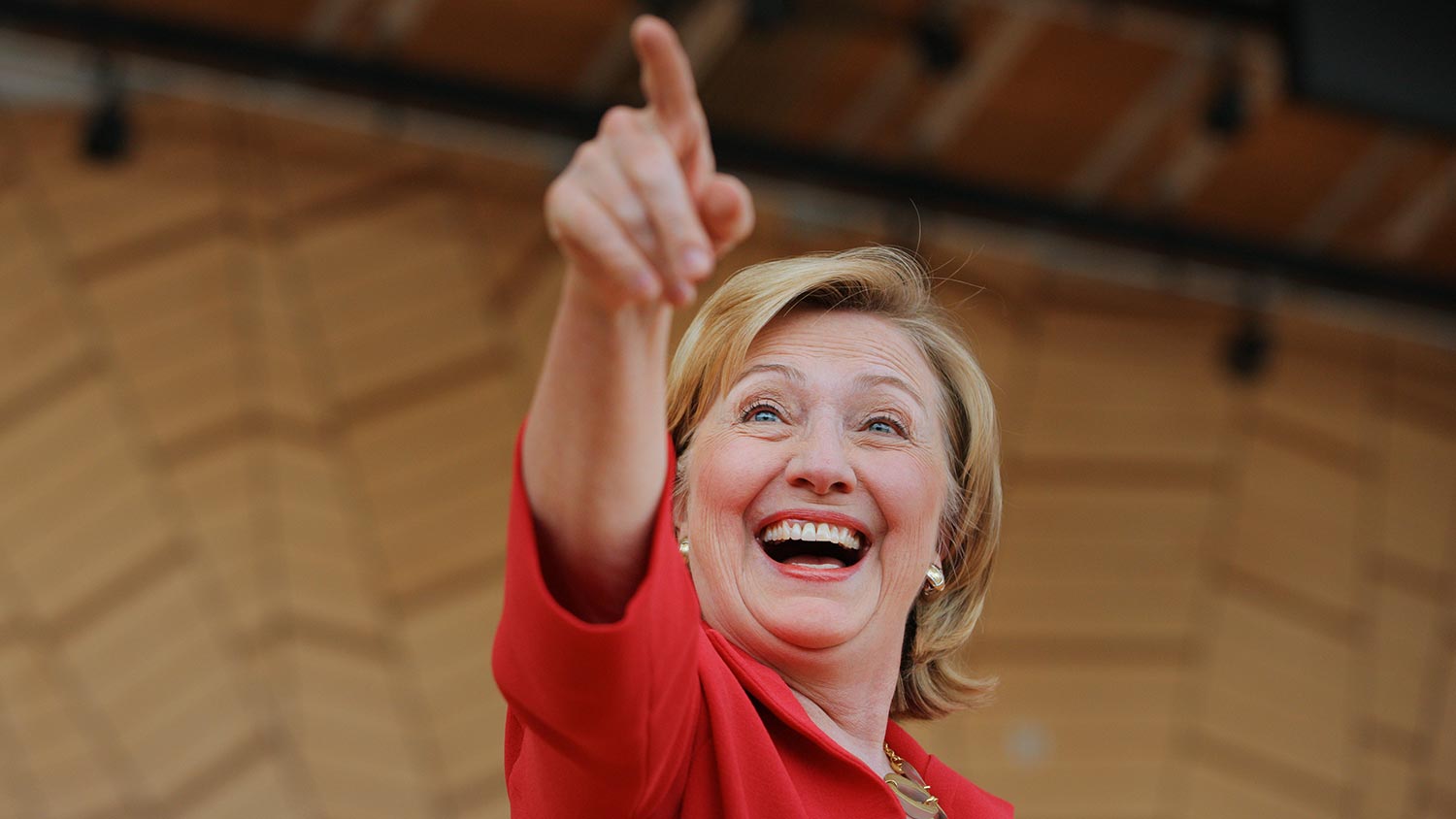 Hillary Clinton, former U.S. secretary of state, gestures before speaking at the Aspen Ideas Festival in Aspen, Colorado, U.S., on Monday, June 30, 2014. The
