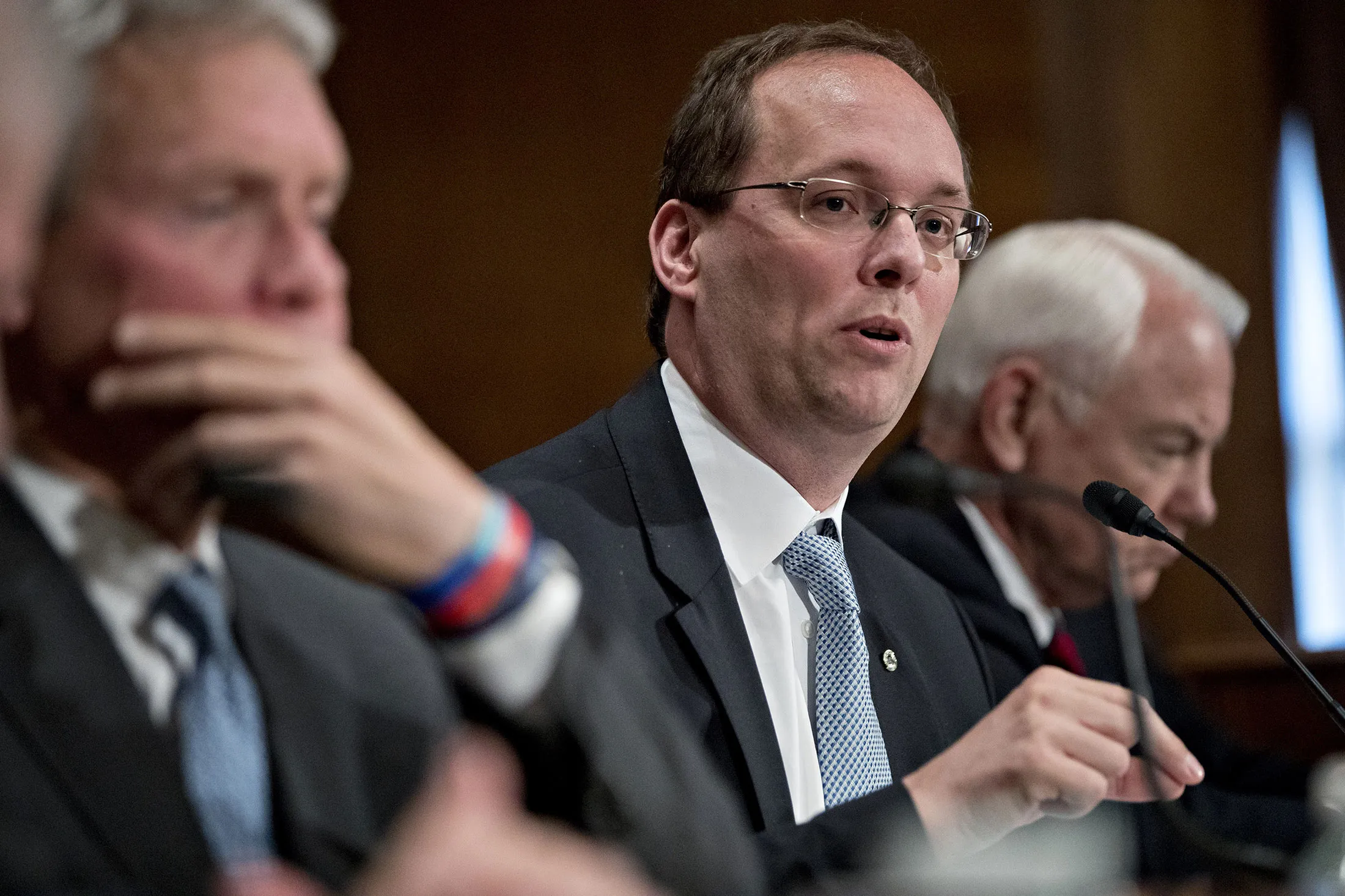 Keith Noreika, acting Comptroller of the Currency, speaks during a Senate Banking Committee hearing in Washington, D.C., on June 22.
