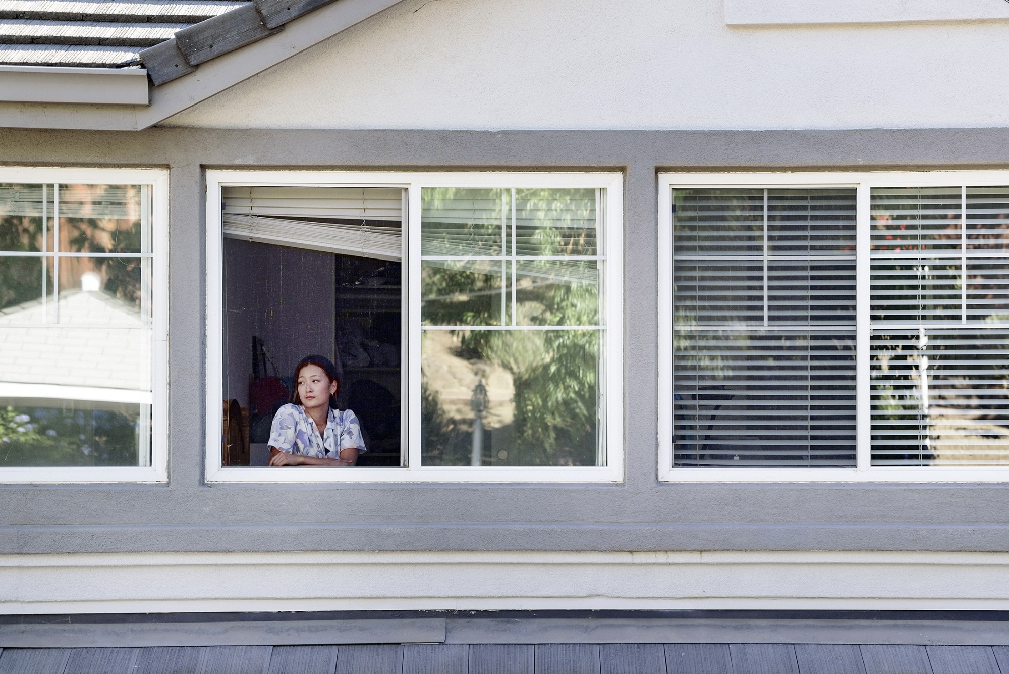 Caren Zeng started a job at Google this month. She works from a bedroom at her parents’ house.