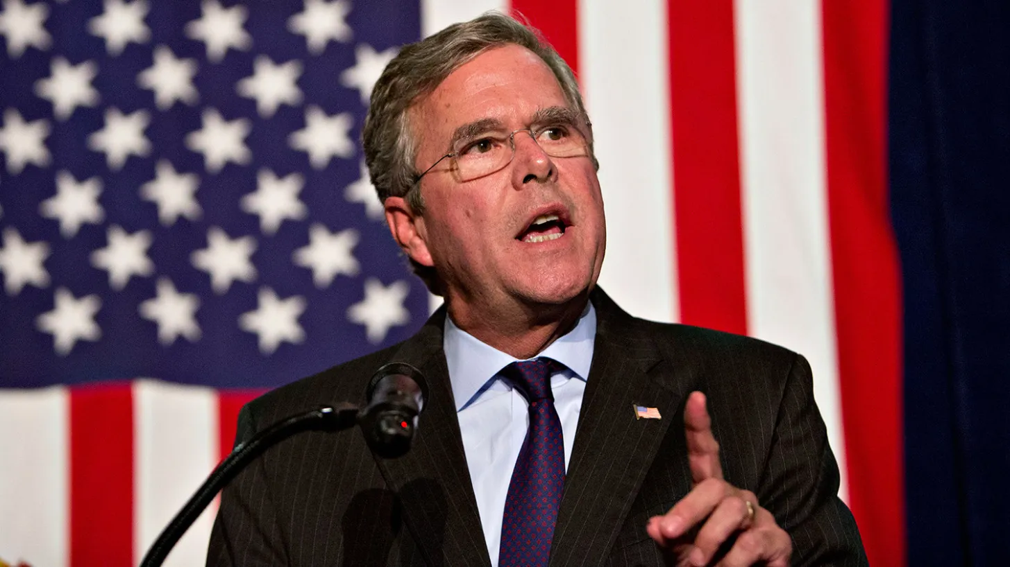 Jeb Bush speaks in Davenport, Iowa, on Oct. 6, 2015.
