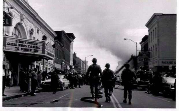 A photograph taken by the Baltimore City Police Department during the civil disturbances in April 1968.