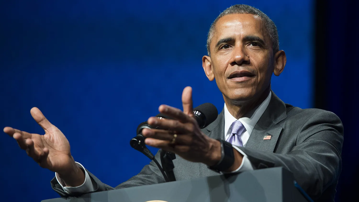 US President Barack Obama speaks about healthcare reforms and the Affordable Care Act, known as Obamacare, during the Catholic Hospital Association Conference in Washington, DC, June 9, 2015.
