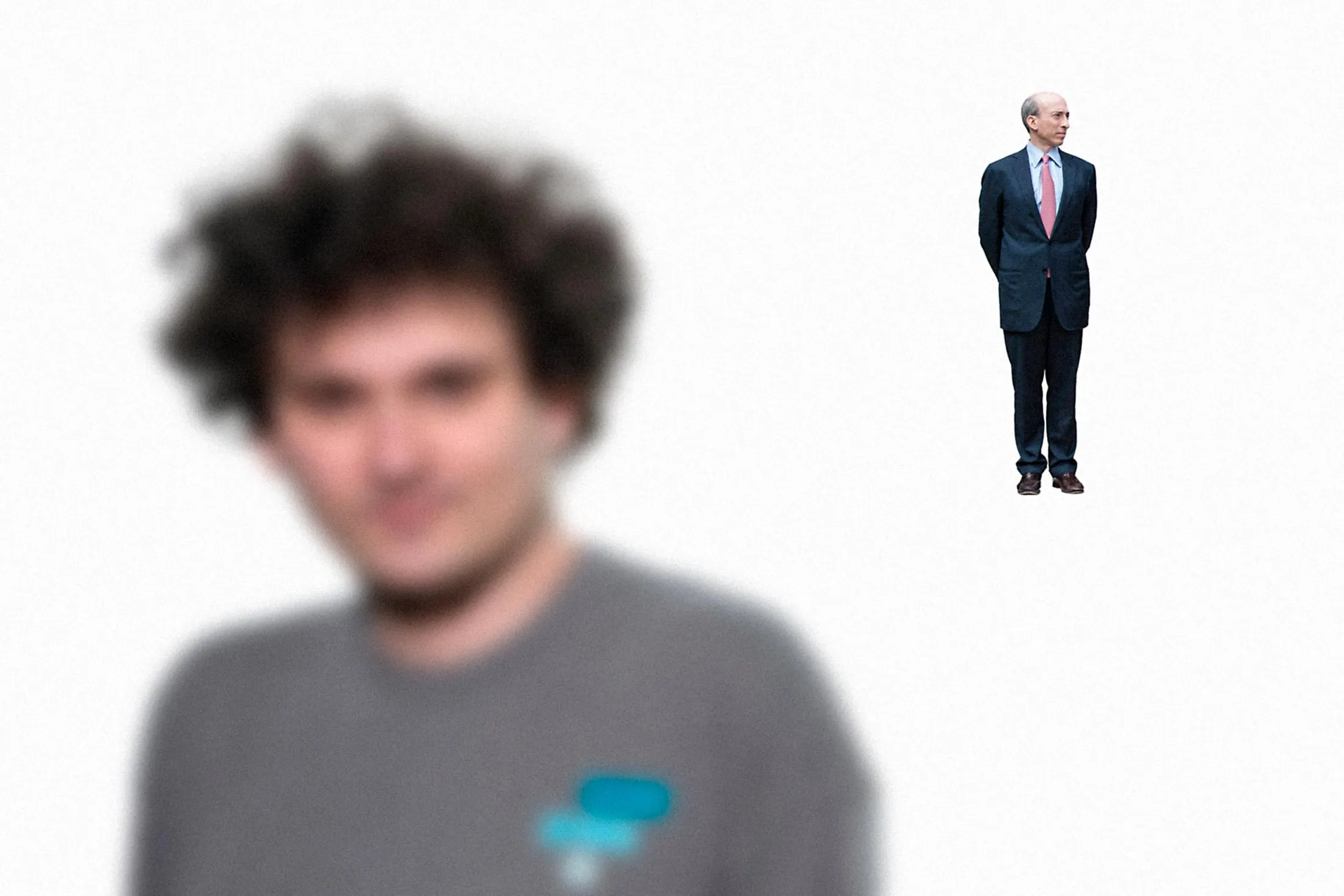 Bankman-Fried (foreground) and Gensler