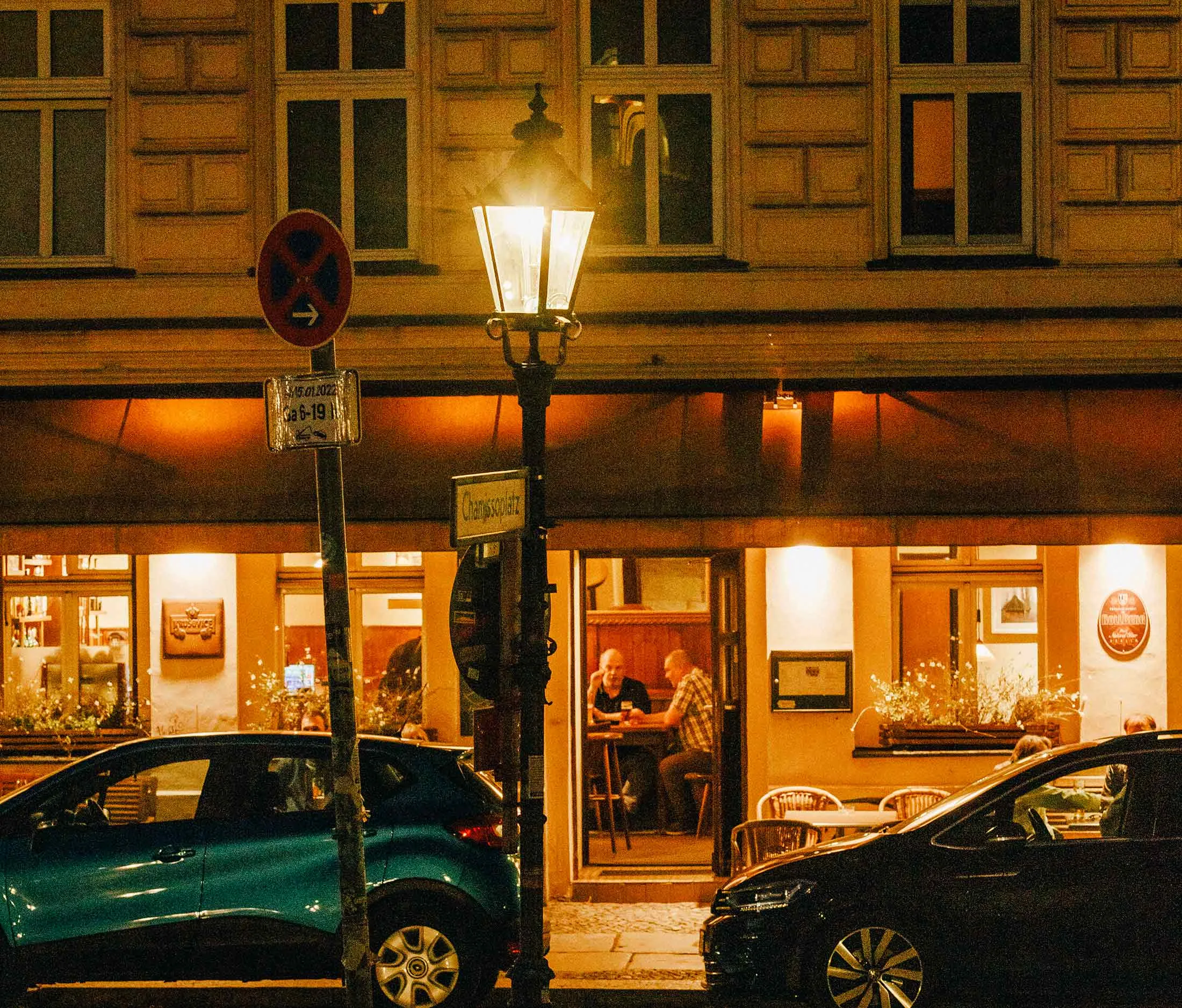 An outdoor&nbsp;gas lamp in Berlin.