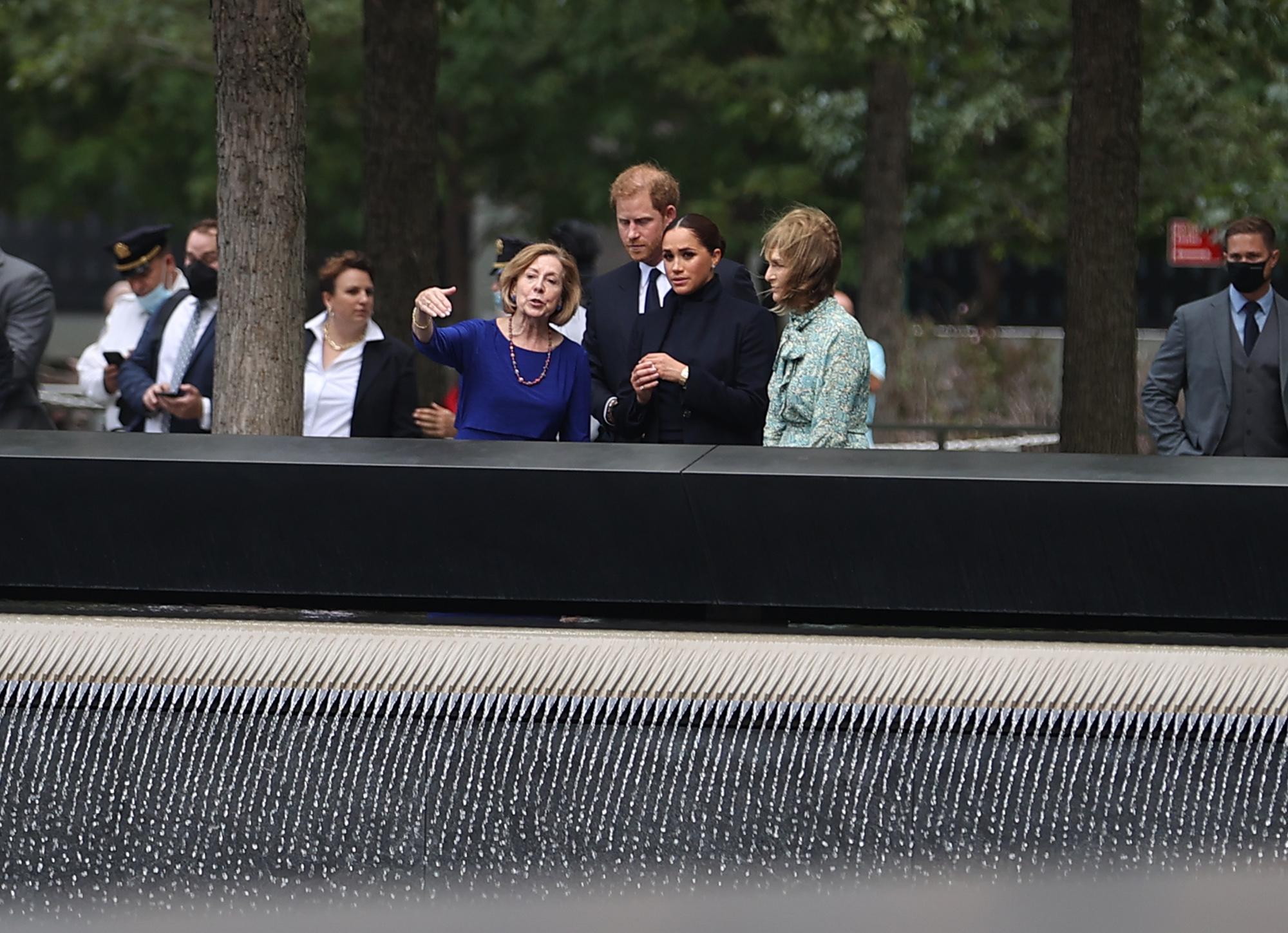 Prince Harry and Meghan Markle visit the&nbsp;Sept. 11 memorial&nbsp;in New York.