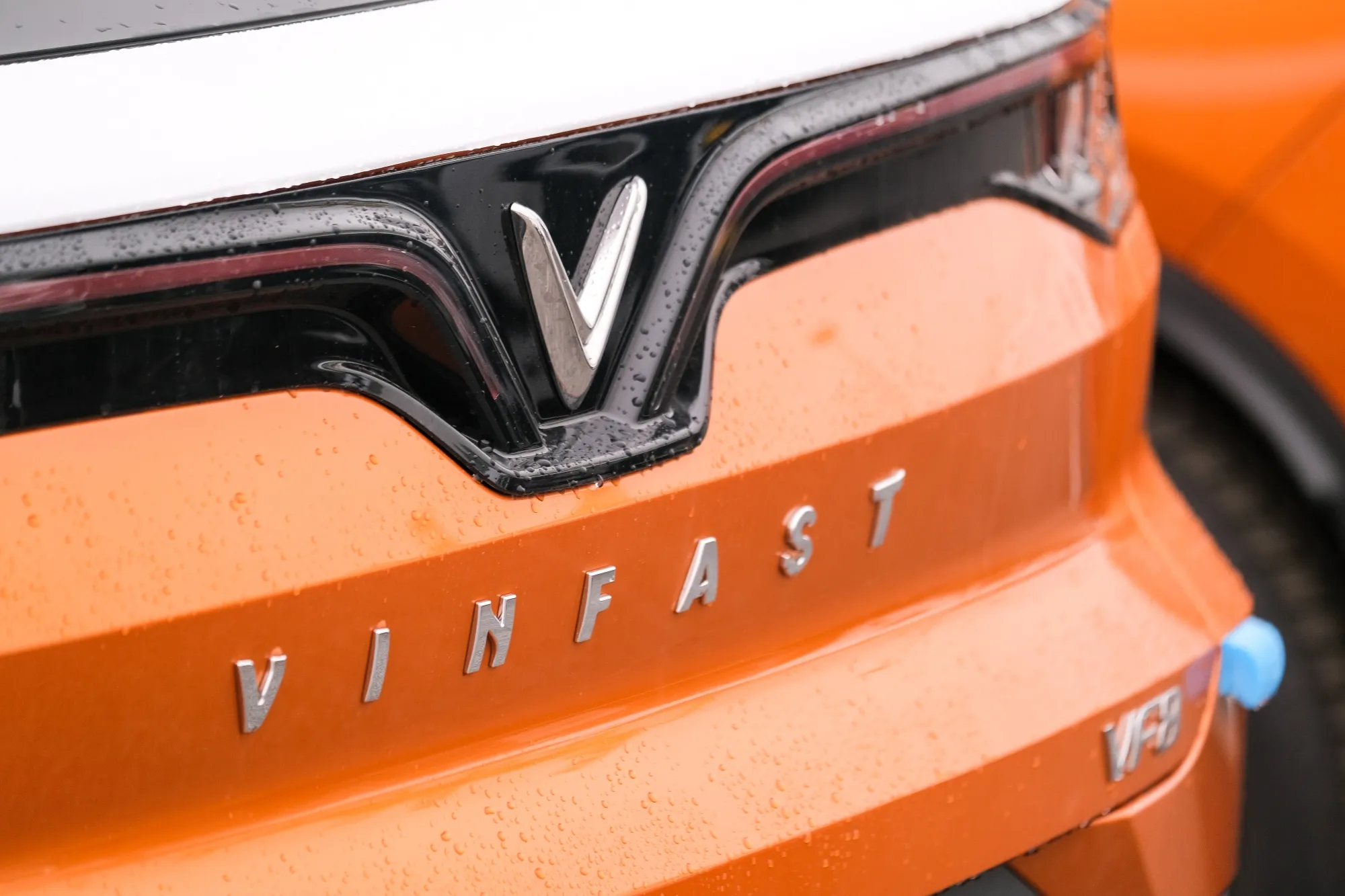 A VinFast VF8 electric vehicle.