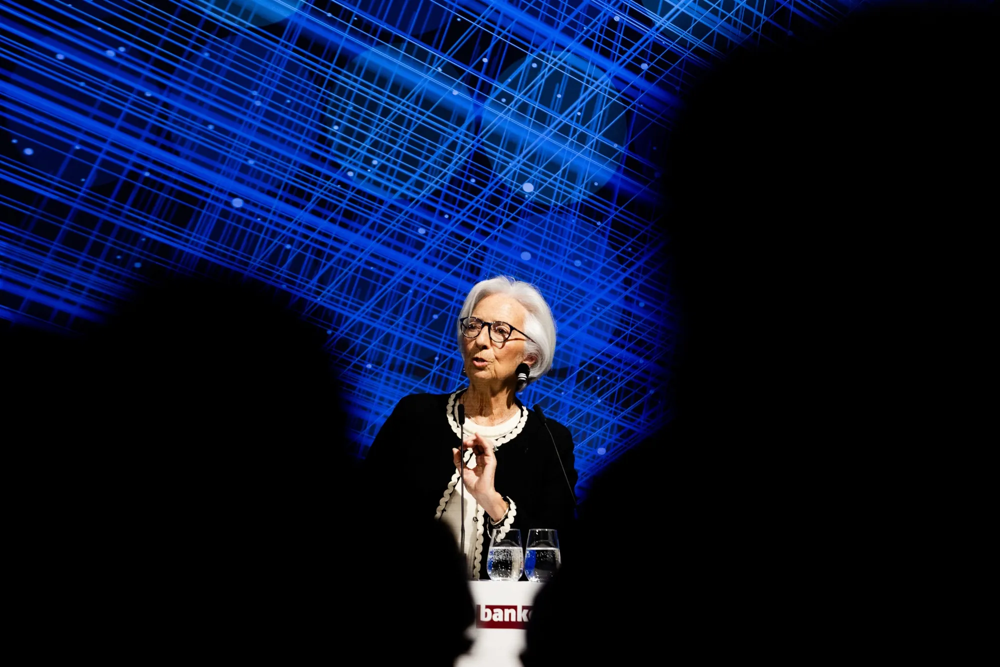 Christine Lagarde, president of the European Central Bank (ECB) at the Association of German Banks annual reception in Berlin, Germany, on Monday, April 20, 2026.
