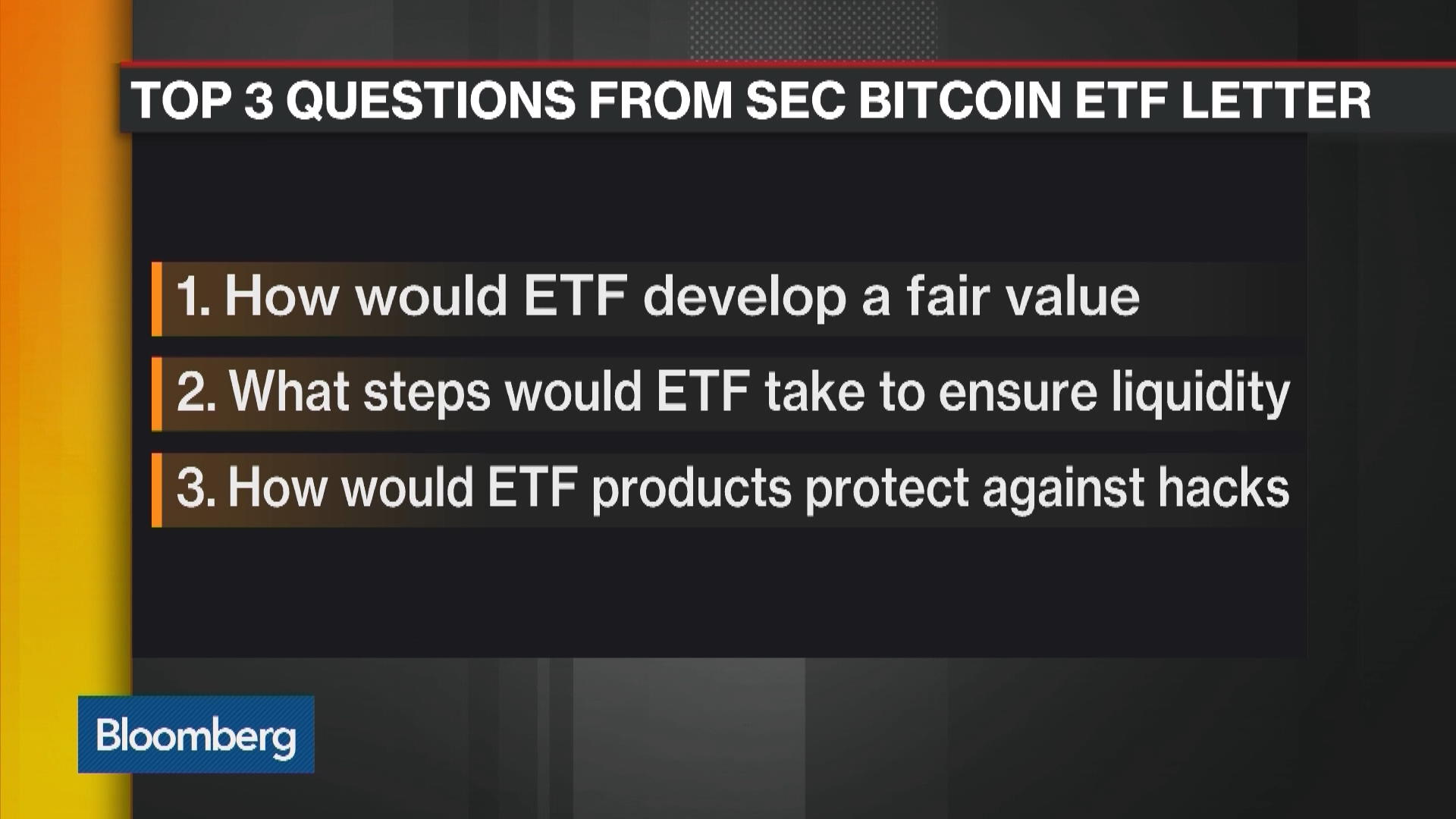 ビットコインＥＴＦへの３大懸念－ＳＥＣ書簡 – Bloomberg