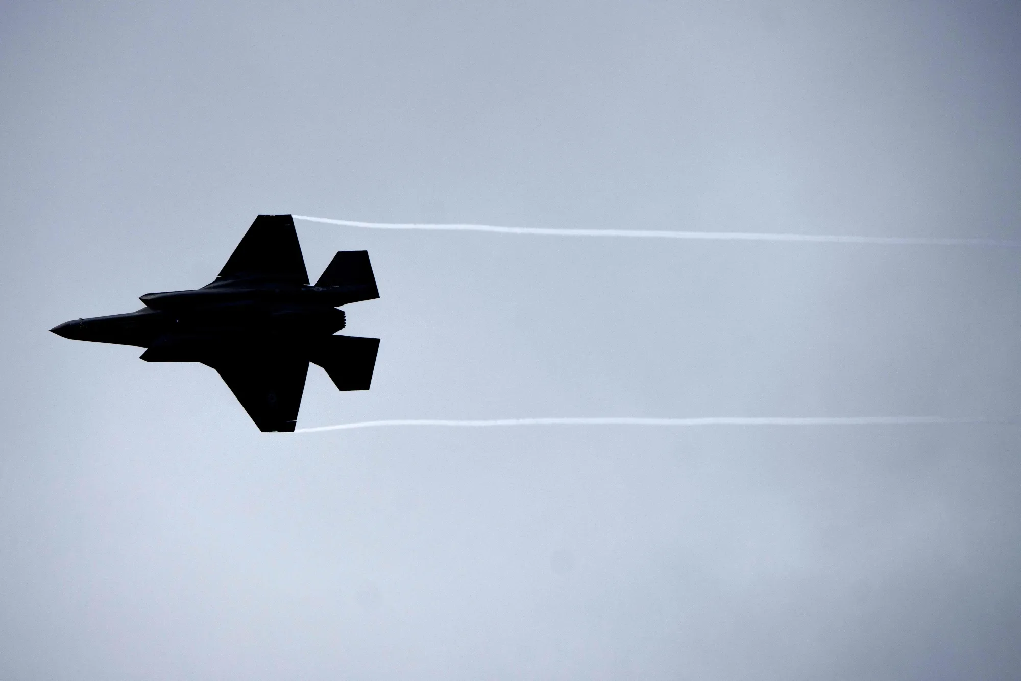 A F-35 fighter jet.