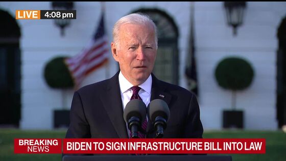 Biden Signs Bipartisan Infrastructure Bill, Vowing Change ‘For the Better’