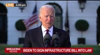 relates to Biden Says Infrastructure Bill Gets America Moving Again