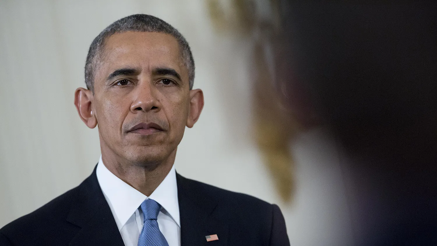 President Barack Obama listens to a question during a news conference at the White House in Washington on Nov. 24, 2015.
