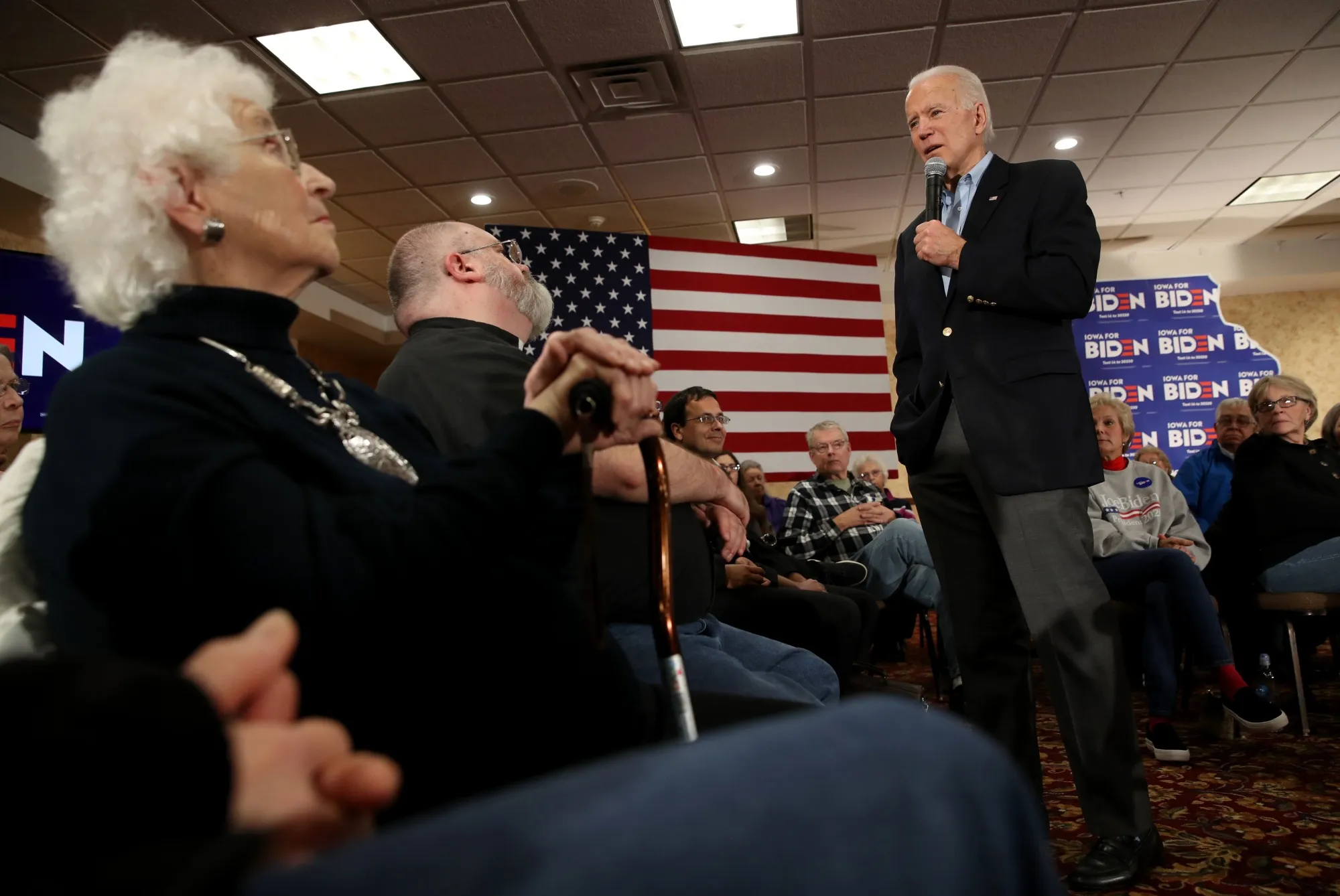 Joe Biden speaks during a campaign event&nbsp;in Fort Madison, Iowa,&nbsp;on Jan.&nbsp; 31.