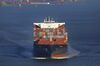 The Swansea container ship sails out of New York Harbor in New York, U.S., on Sunday, Nov. 3, 2019. President Donald Trump said that the U.S. hasn't agreed to roll back all tariffs on China, muddying hopes raised by China and even some of his own aides that the U.S. was ready to lift some tariffs to secure a trade deal.