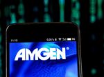 The Amgen logo on a smartphone. 