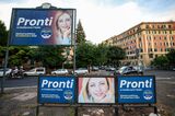 Campaign Posters Ahead Of Italian Parliamentary Elections